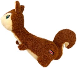 KONG Scruffs Squirrel Squeaky Dog Plush Toy, Brown, Medium/Large