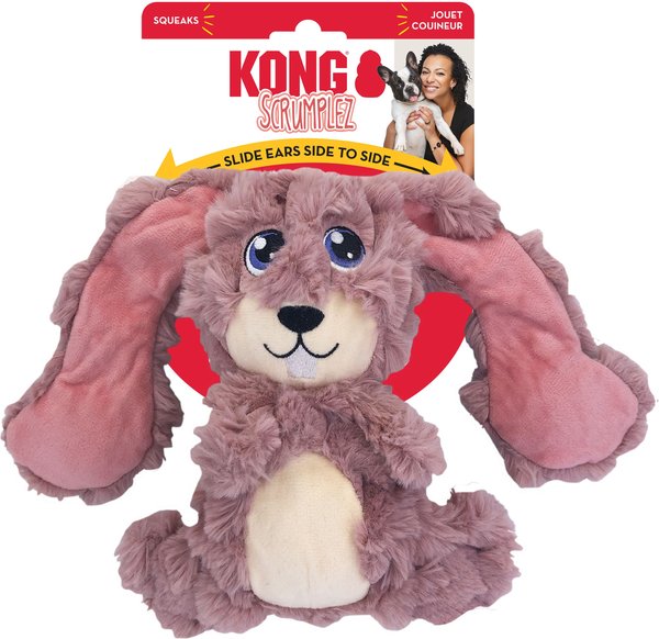 KONG Scrumplez Bunny Dog Toy, Purple, Medium