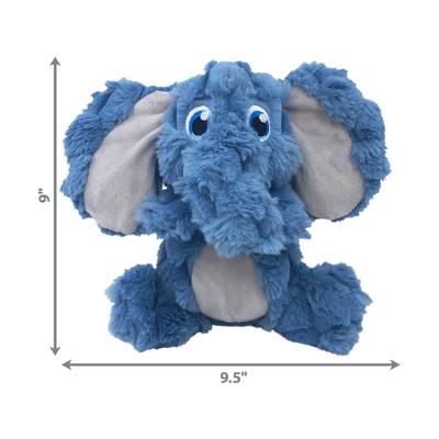 Show full view: KONG Scrumplez Elephant Dog Toy, Blue, Medium slide 3 of 6