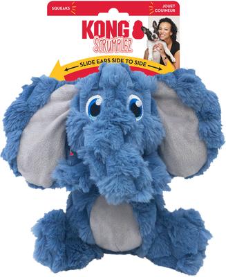 Show full view: KONG Scrumplez Elephant Dog Toy, Blue, Medium slide 4 of 6
