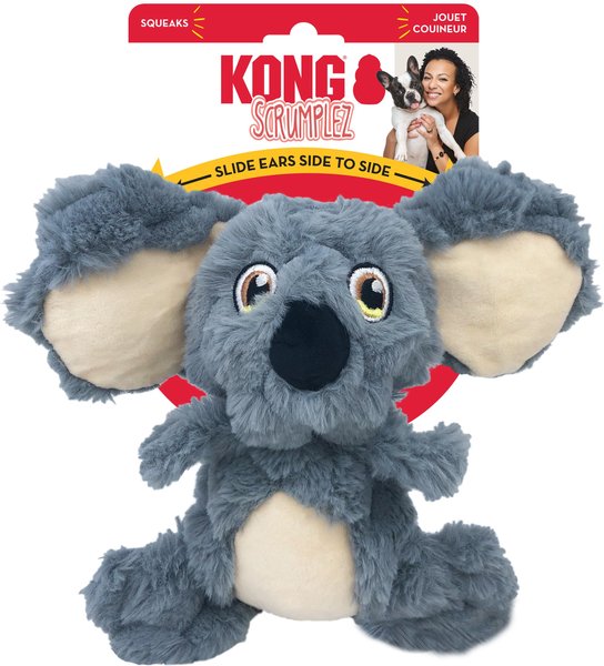KONG Scrumplez Koala Dog Toy, Grey, Medium