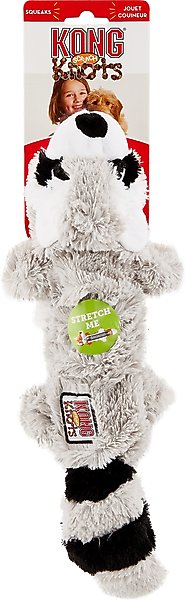 Show full view: KONG Scrunch Knots Raccoon Dog Toy, Medium/Large slide 6 of 8