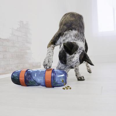 Show full view: KONG Scuttle Pod Dog Treat Dispensers Toy, Blue, Large slide 7 of 8