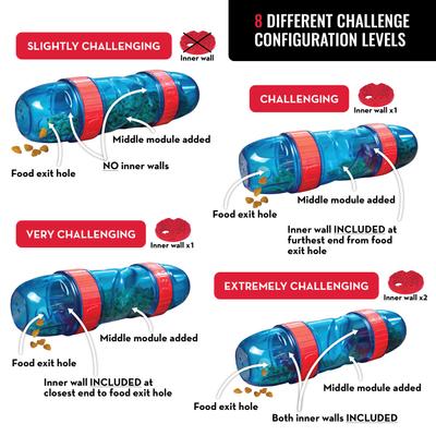 Show full view: KONG Scuttle Pod Dog Treat Dispensers Toy, Blue, Large slide 5 of 8