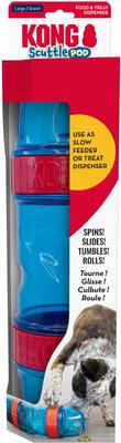 Show full view: KONG Scuttle Pod Dog Treat Dispensers Toy, Blue, Large slide 3 of 8