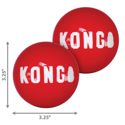 Show full view: KONG Signature Balls Dog Toy, 2-pack, Red, Large slide 2 of 8