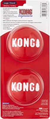 Show full view: KONG Signature Balls Dog Toy, 2-pack, Red, Large slide 6 of 8