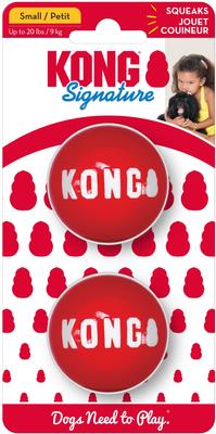Show full view: KONG Signature Balls Dog Toy, 2-pack, Red, Small slide 6 of 7