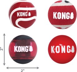 KONG Signature Balls Dog Toy, 4 count, Small slide 2 of 4