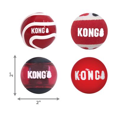 Show full view: KONG Signature Balls Dog Toy, 4 count, Small slide 2 of 4