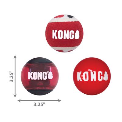 Show full view: KONG Signature Balls Dog Toy, Large, 3 count slide 2 of 5