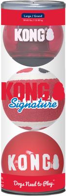 Show full view: KONG Signature Balls Dog Toy, Large, 3 count slide 3 of 5