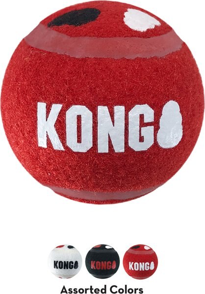 KONG Signature Sport Balls Dog Toy, Red
