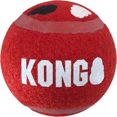 KONG KONG Signature Sport Balls Dog Toy, Red, Medium