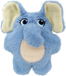 KONG Snuzzles Kiddos Elephant Tough Squeaky Dog Plush Toy, Blue, Small