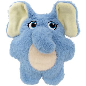KONG Snuzzles Kiddos Elephant Tough Squeaky Dog Plush Toy, Blue, Small