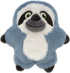 KONG Snuzzles Kiddos Sloth Tough Squeaky Dog Plush Toy, Grey, Small