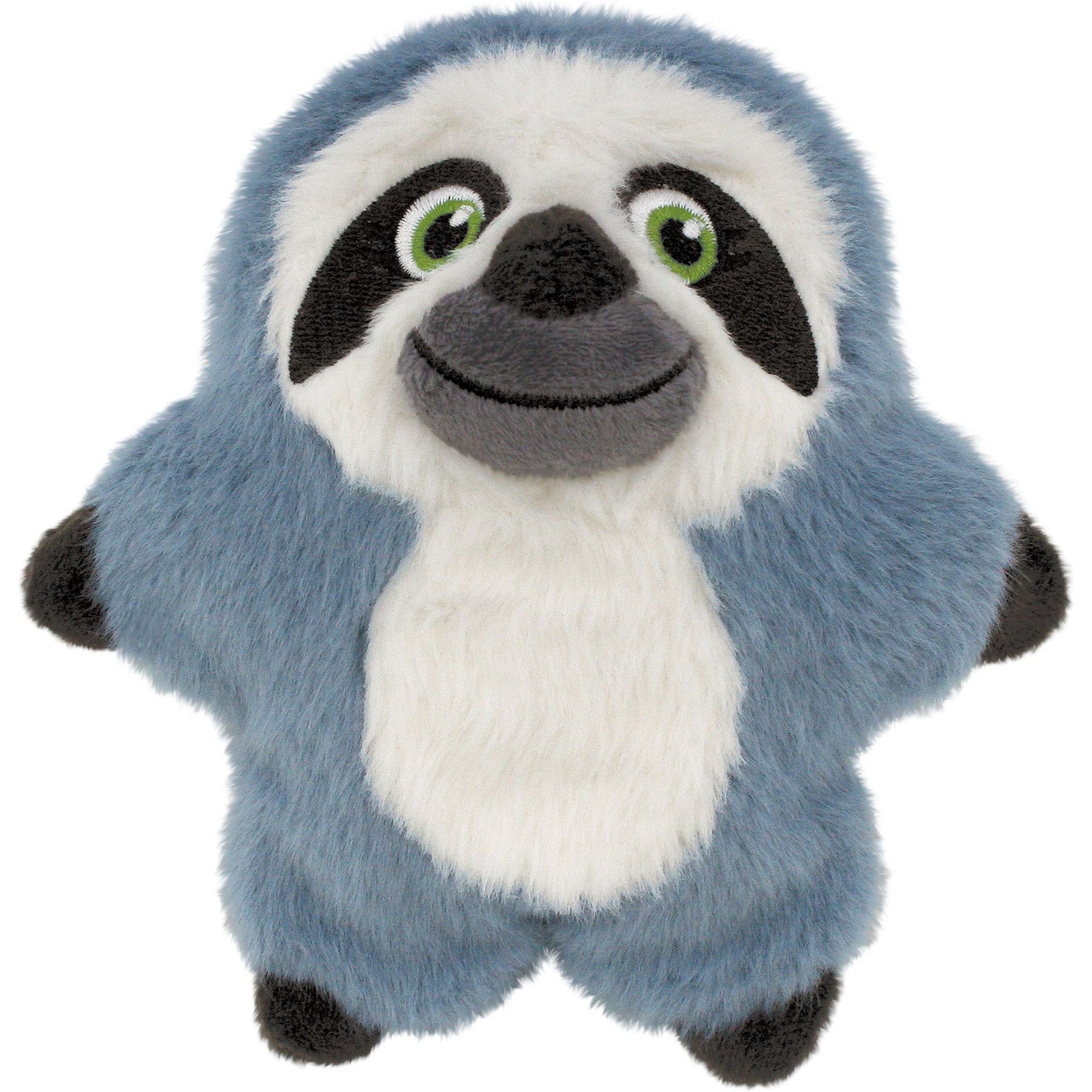 KONG Snuzzles Kiddos Sloth Tough Squeaky Dog Plush Toy, Grey, Small