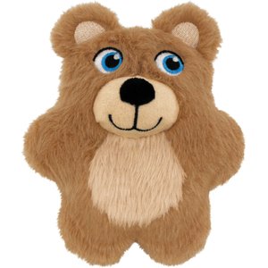 KONG Snuzzles Kiddos Teddy Bear Tough Squeaky Dog Plush Toy, Beige, Small