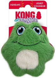 KONG Snuzzles Mini Frog Squeaky Dog Plush Toy, Green, X-Small slide 2 of 3