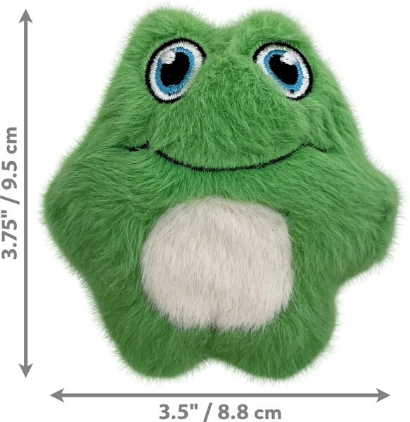 Beco Pets Frog Tough Squeaky Dog Plush Toy, Green, Small