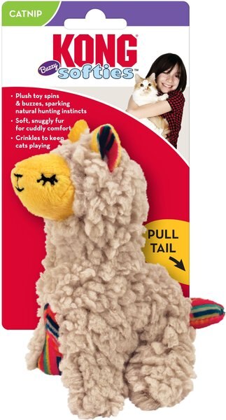 KONG Softies Buzzy Llama Cat Toy