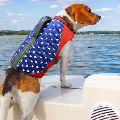 Show full view: KONG Sport AquaPro Dog Flotation Vest, Red/White/Blue, X-Small slide 6 of 7