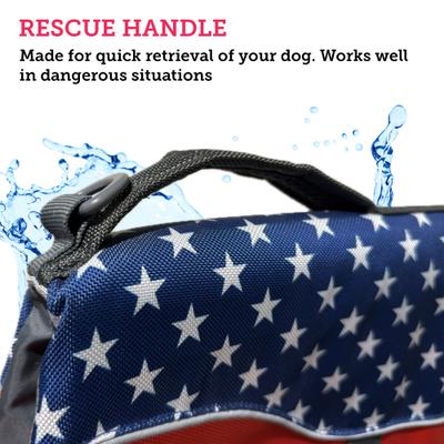 Show full view: KONG Sport AquaPro Dog Flotation Vest, Red/White/Blue, X-Small slide 4 of 7