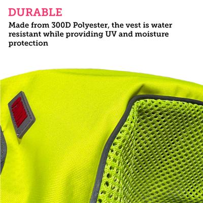 Show full view: KONG Sport Hiker Polyster Dog Safety Vest, Neon Yellow, Large slide 5 of 8