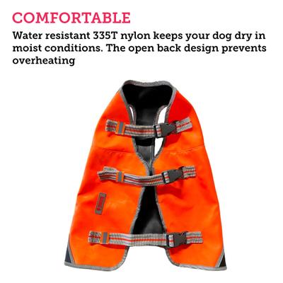 Show full view: KONG Sport Hunter Polyster Dog Safety Vest, Blaze Orange /Charcoal, Large slide 5 of 7
