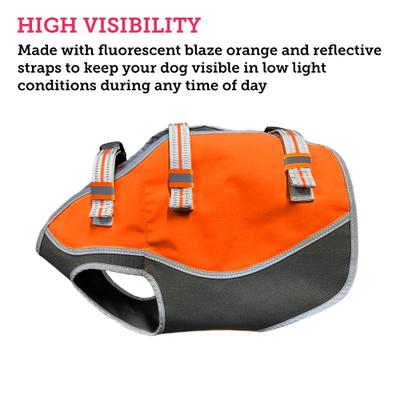 Show full view: KONG Sport Hunter Polyster Dog Safety Vest, Blaze Orange /Charcoal, Large slide 3 of 7