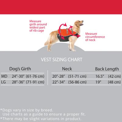 Show full view: KONG Sport Hunter Polyster Dog Safety Vest, Blaze Orange /Charcoal, Large slide 2 of 7
