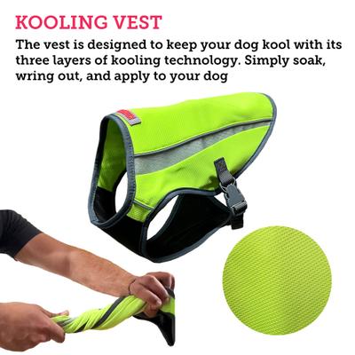 Show full view: KONG Sport Kool Polyster Dog Safety Vest, Neon Yellow, Large slide 3 of 6