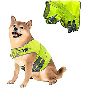 KONG Sport Mountain Polyster Dog Safety Vest, Neon Yellow, Medium