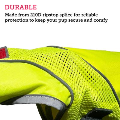 Show full view: KONG Sport Mountain Polyster Dog Safety Vest, Neon Yellow, Medium slide 6 of 9