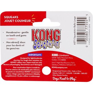 KONG Squeakair Balls Packs Dog Toy, Large