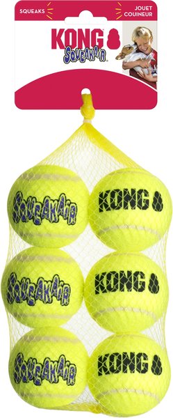 KONG SqueakAir Balls Packs Dog Toy, Medium, 6 count