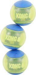 KONG Squeezz Action Ball Dog Toy, Blue, Medium slide 2 of 6