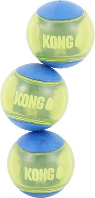 Show full view: KONG Squeezz Action Ball Dog Toy, Blue, Medium slide 2 of 8