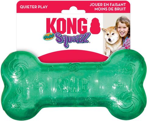 Show full view: KONG Squeezz Crackle Bone for Dogs, Color Varies, Large slide 4 of 7