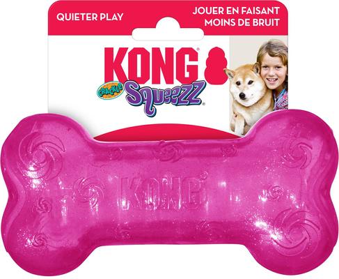 Show full view: KONG Squeezz Crackle Bone for Dogs, Color Varies, Medium slide 4 of 7