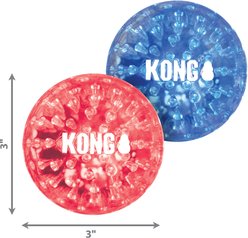 KONG Squeezz Geodz Squeaky Dog Toy, Large, 2 count slide 2 of 5