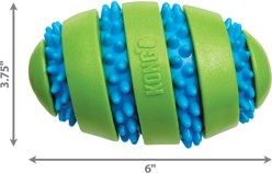 KONG Squeezz Goomz Football Squeaky Plush Dog Toy, Large slide 2 of 4