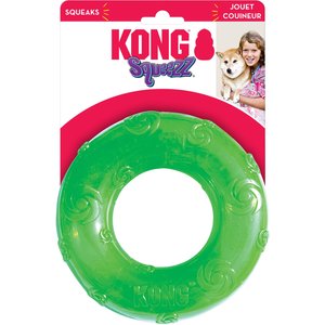 KONG Squeezz Ring Dog Toy, Color Varies, Large
