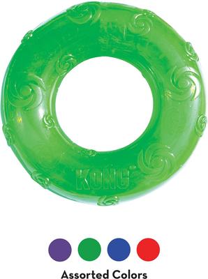 Show full view: KONG Squeezz Ring Dog Toy, Color Varies, Large slide 6 of 8