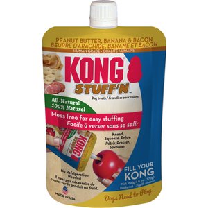 KONG Stuff'N Peanut Butter, Banana & Bacon Lickable Dog Treat, 6-oz pouch