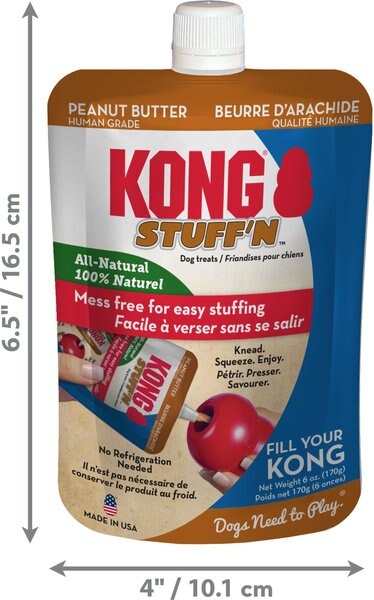 KONG Stuff'N Peanut Butter Dog Treats, 6-oz pouch