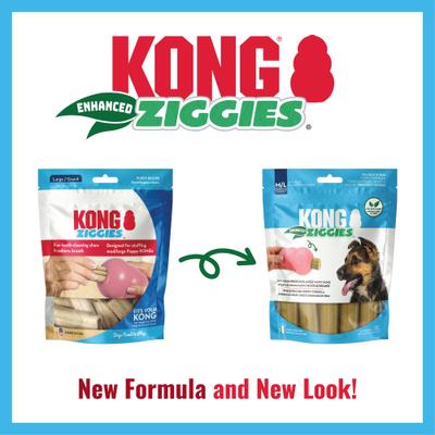 Show full view: KONG Enhanced Ziggies Puppy Plant Based Dog Chew, Large, 12 count slide 3 of 12