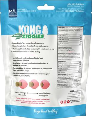 Show full view: KONG Enhanced Ziggies Puppy Plant Based Dog Chew, Large, 12 count slide 9 of 12