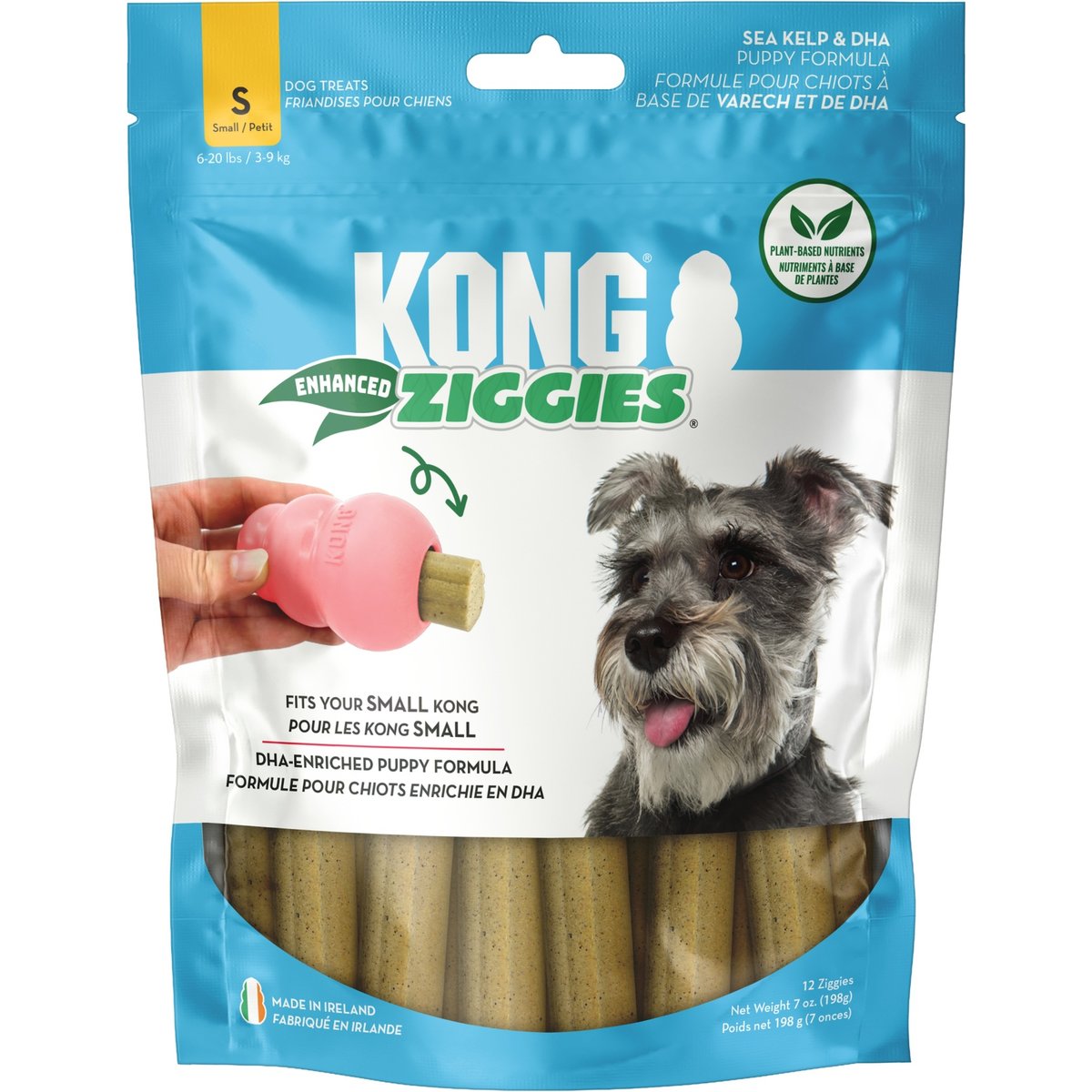 KONG Enhanced Ziggies Puppy Plant Based Dog Chew, Small, 5 count